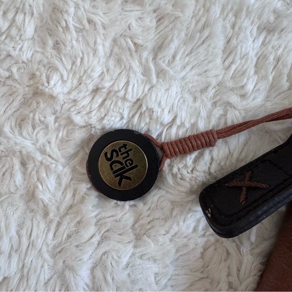 The Sak two toned Kendra leather satchel handle leather shoulder bag - Picture 7 of 12